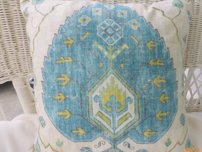 Ikat Pillow Cover, Richloom fabric Decorative Ikat pillow cover - image1